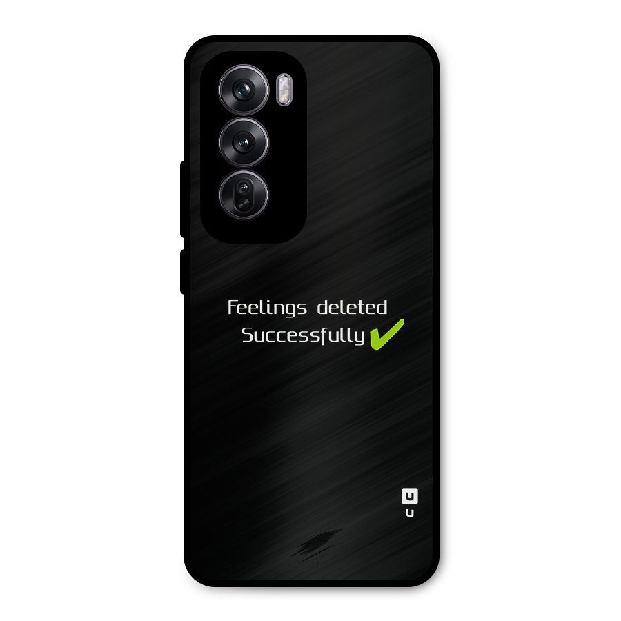 Feelings Deleted Metal Back Case for Oppo Reno12 Pro