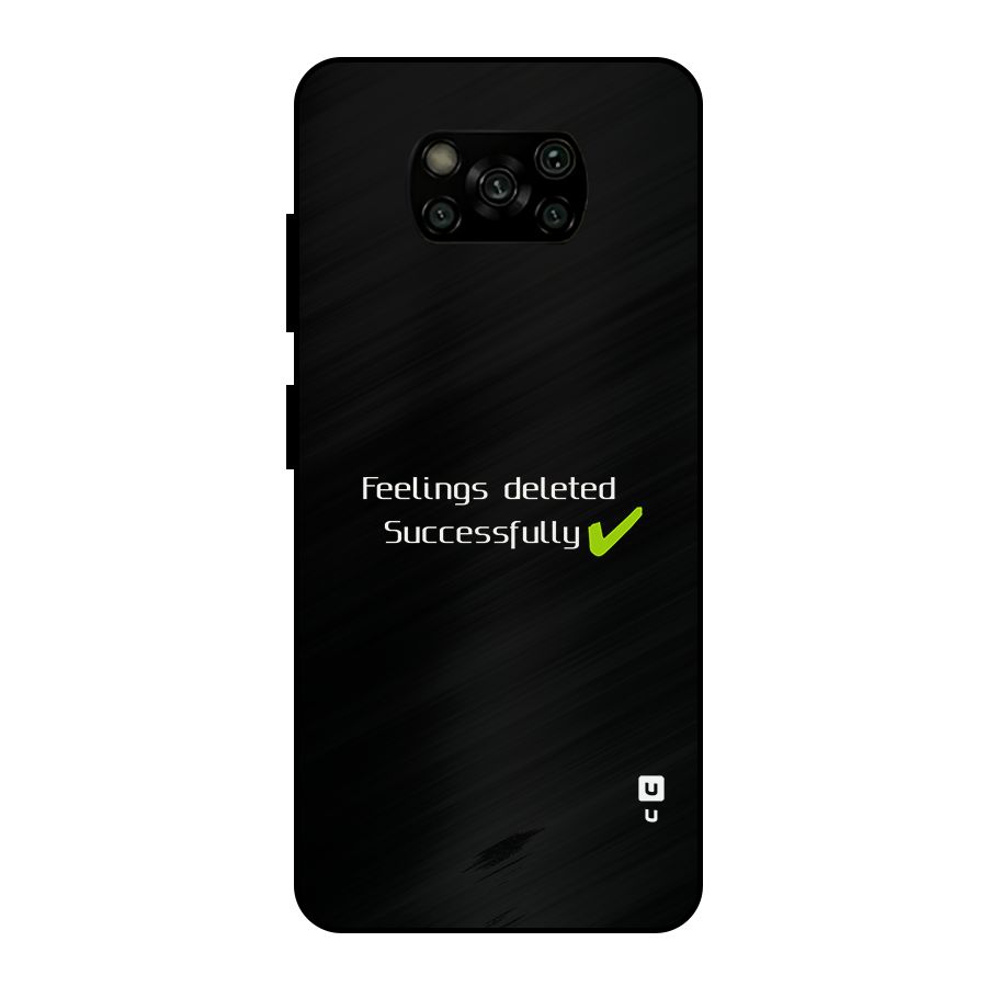 Feelings Deleted Metal Back Case for Poco X3
