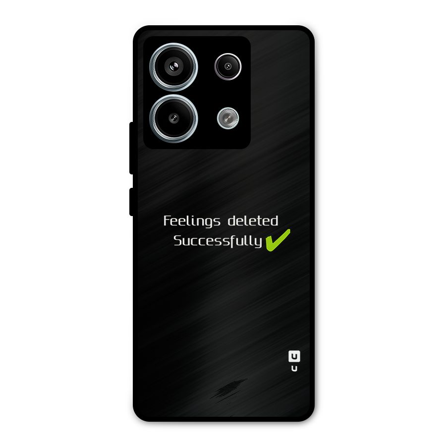 Feelings Deleted Metal Back Case for Redmi Note 13 Pro 5G