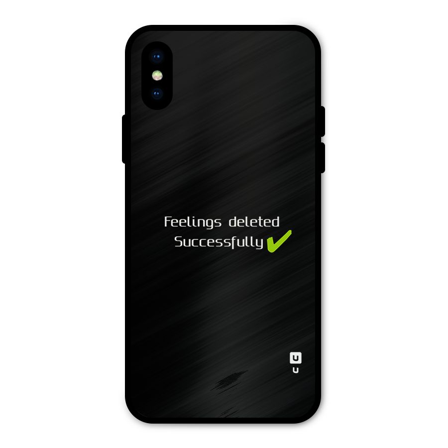 Feelings Deleted Metal Back Case for iPhone X