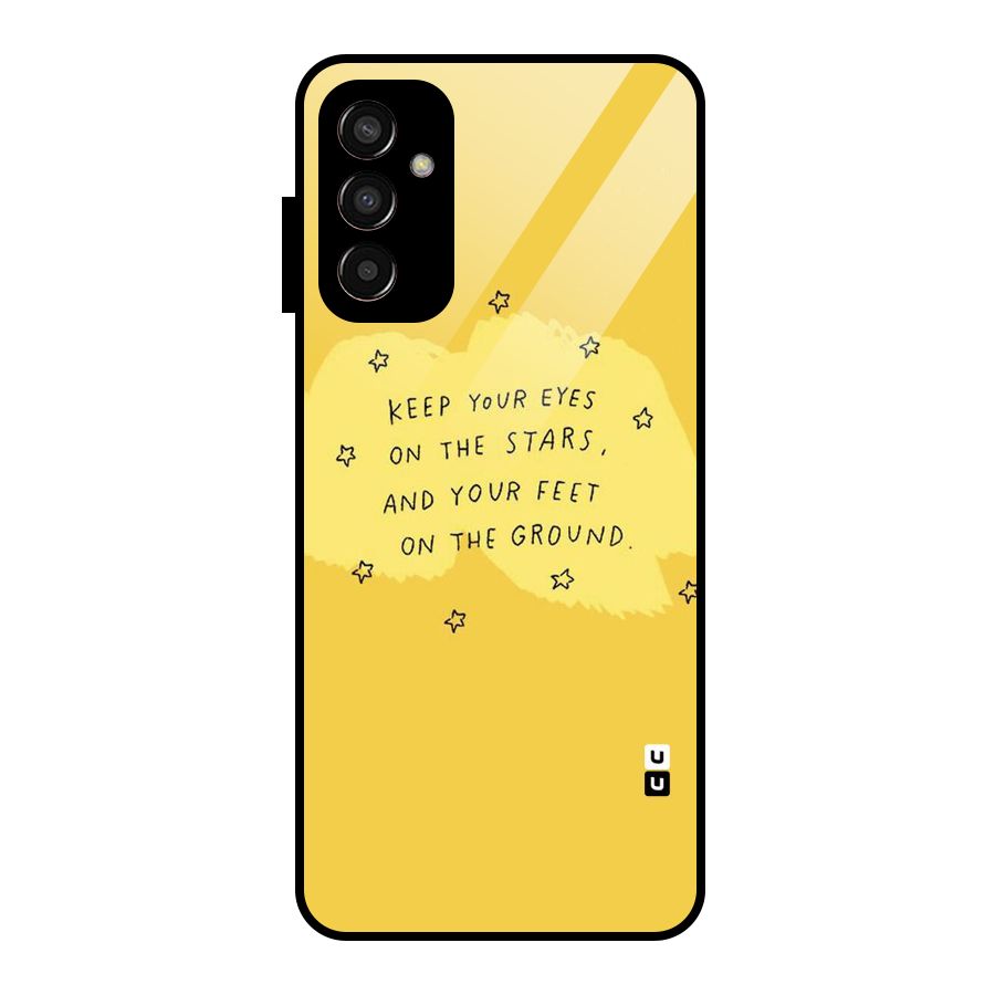 Feet On Ground Glass Back Case for Galaxy F13