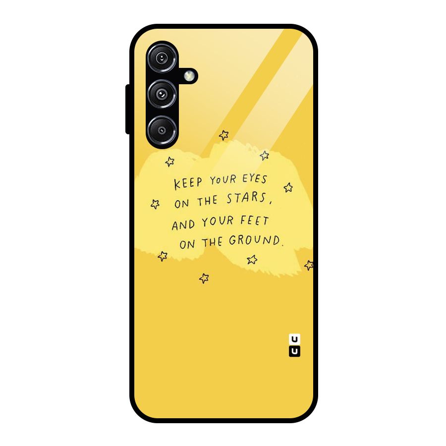 Feet On Ground Glass Back Case for Galaxy M34 5G