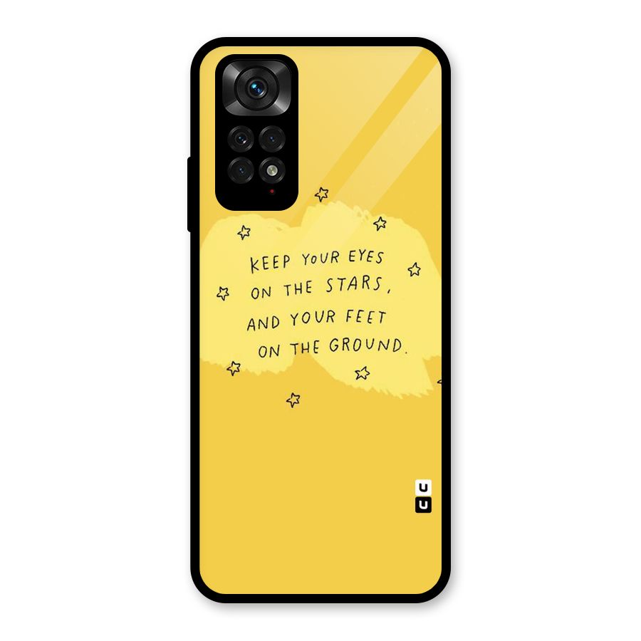 Feet On Ground Glass Back Case for Redmi Note 11S