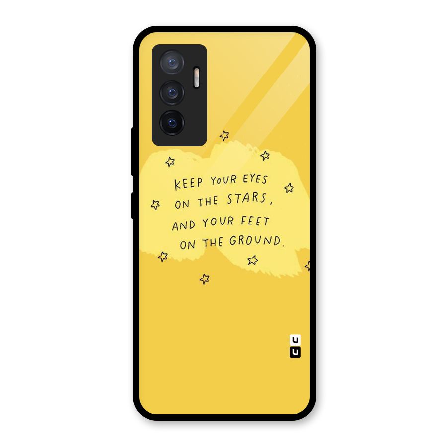 Feet On Ground Glass Back Case for Vivo V23e