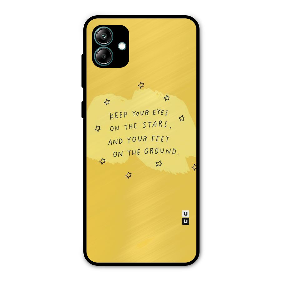 Feet On Ground Metal Back Case for Galaxy A04