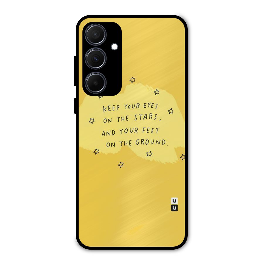 Feet On Ground Metal Back Case for Galaxy A35