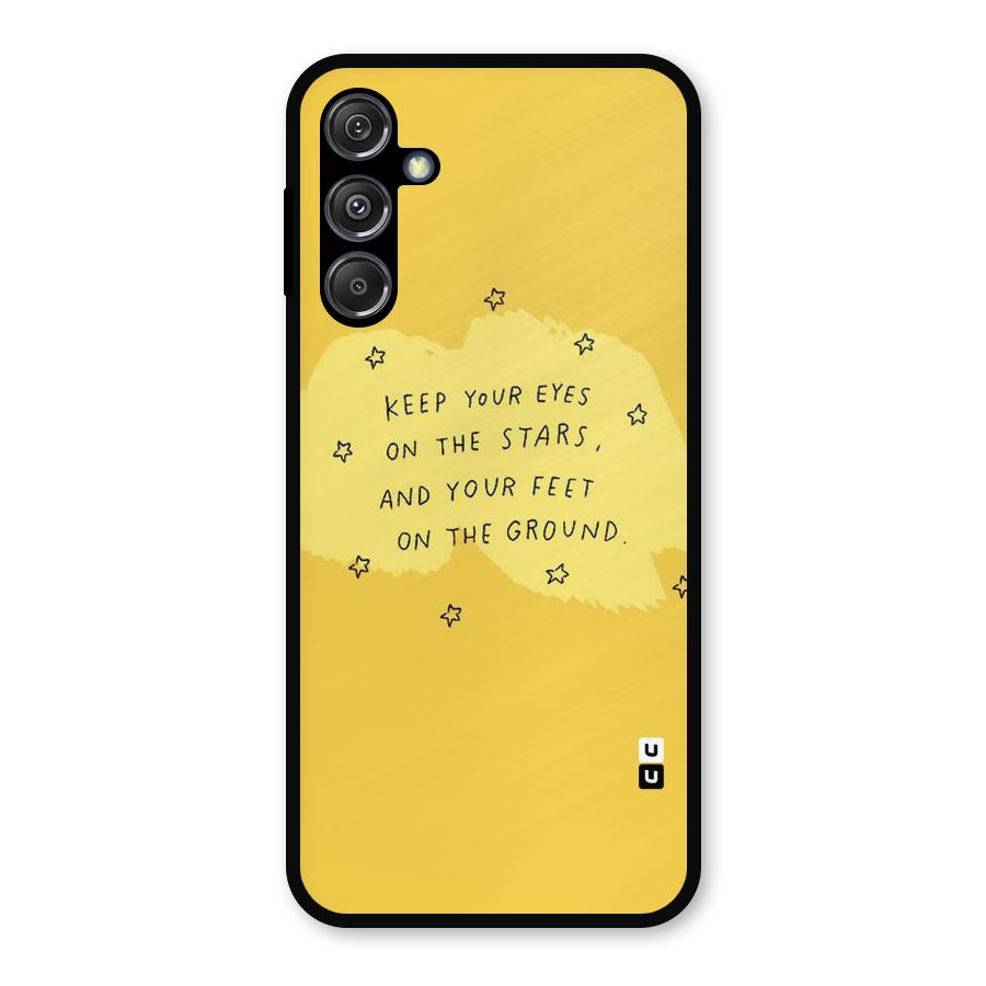 Feet On Ground Metal Back Case for Galaxy M34 5G