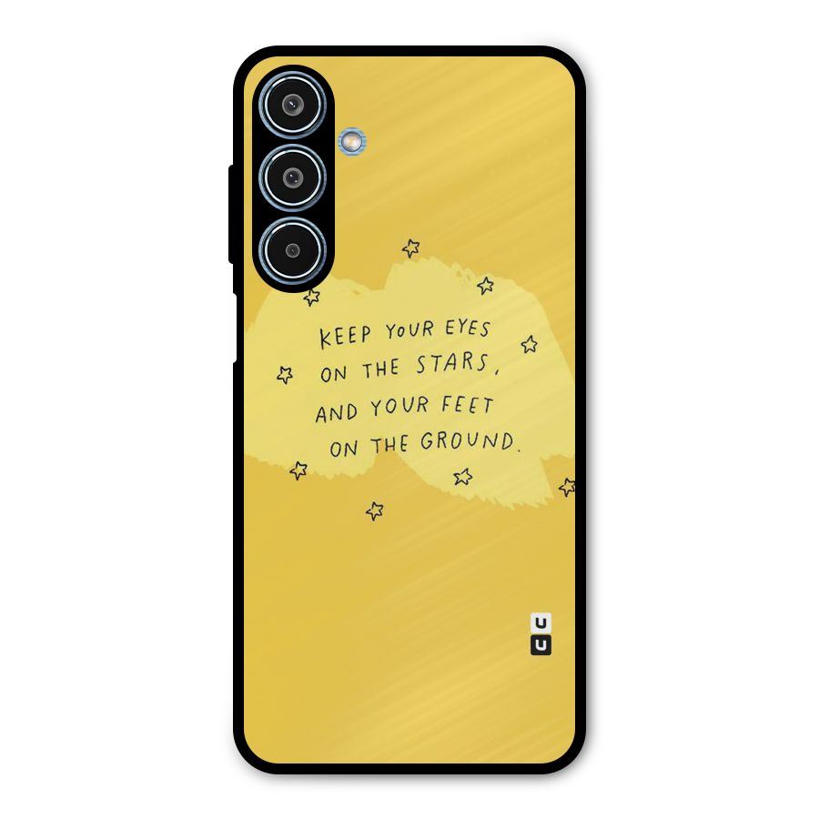 Feet On Ground Metal Back Case for Galaxy M35