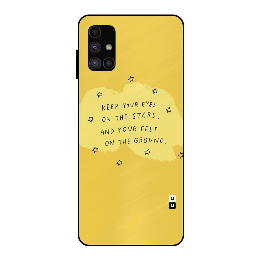Feet On Ground Metal Back Case for Galaxy M51