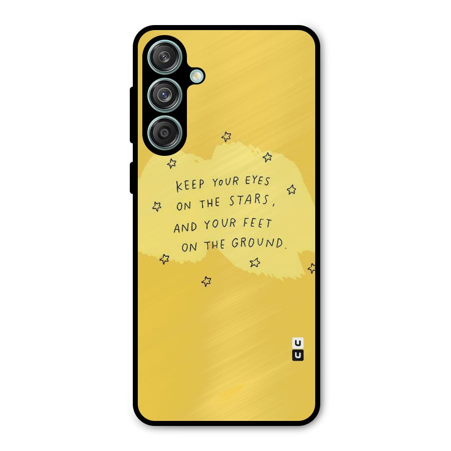 Feet On Ground Metal Back Case for Galaxy M55 5G