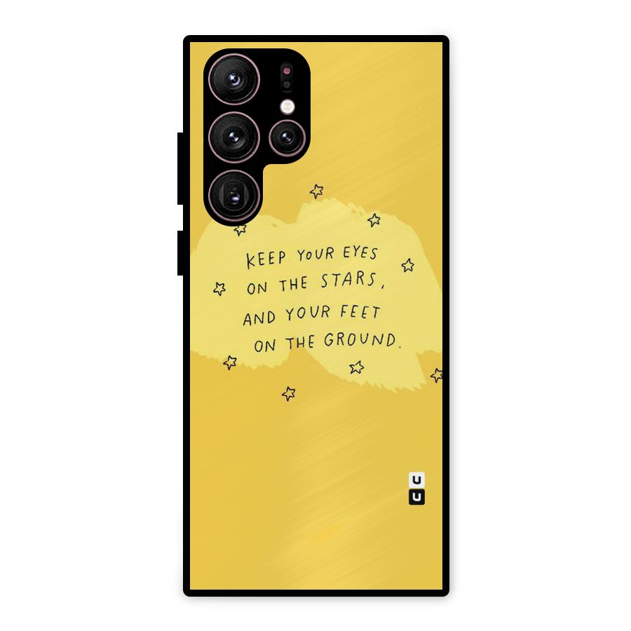 Feet On Ground Metal Back Case for Galaxy S22 Ultra 5G