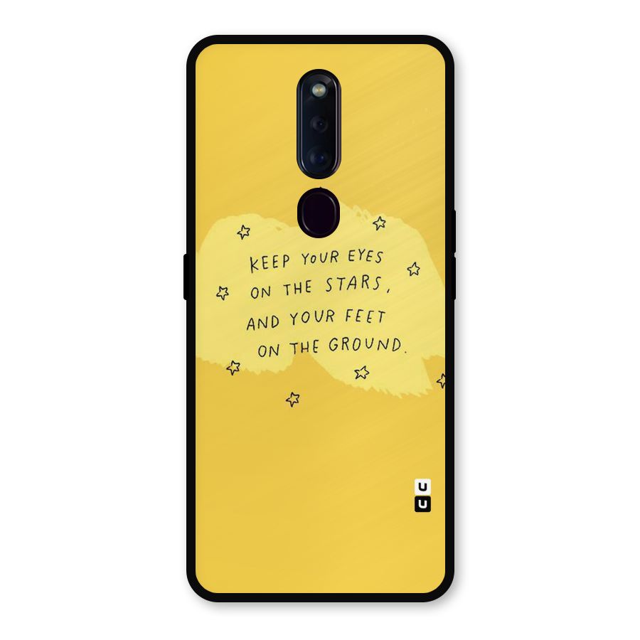 Feet On Ground Metal Back Case for Oppo F11 Pro