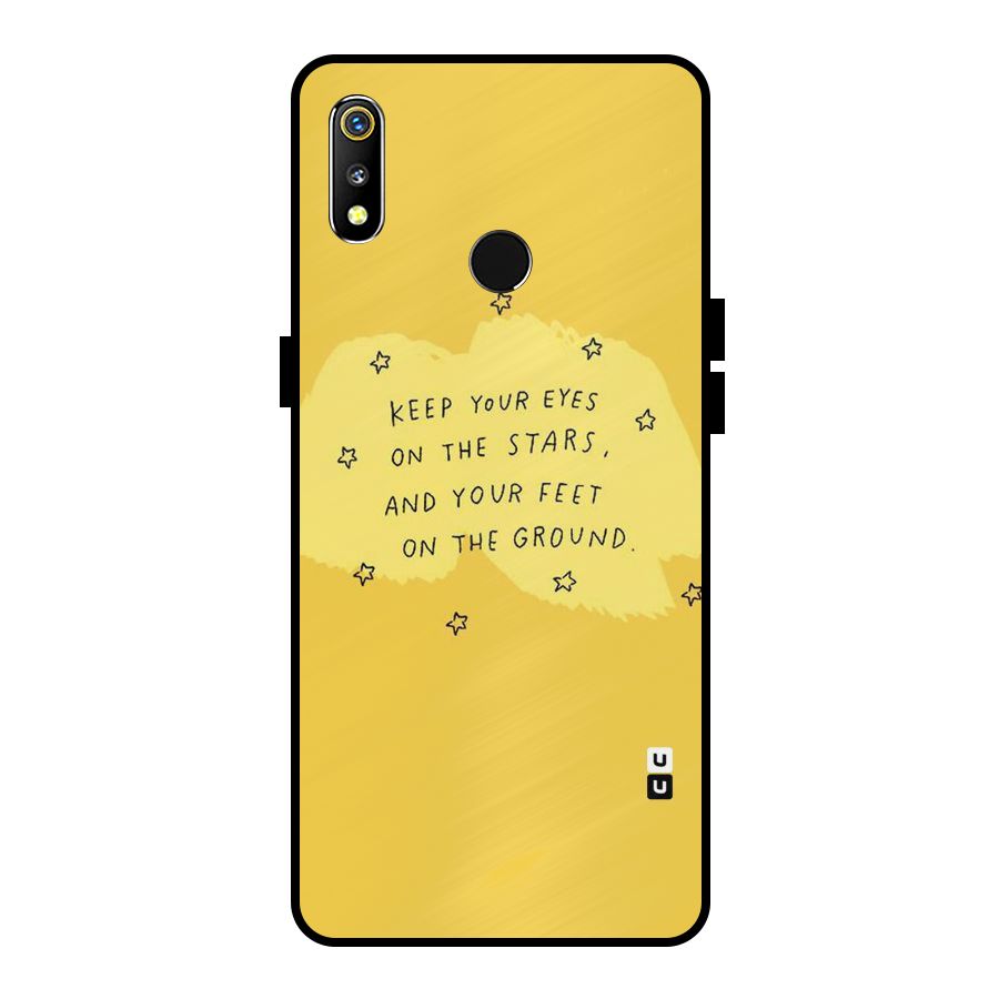 Feet On Ground Metal Back Case for Realme 3i