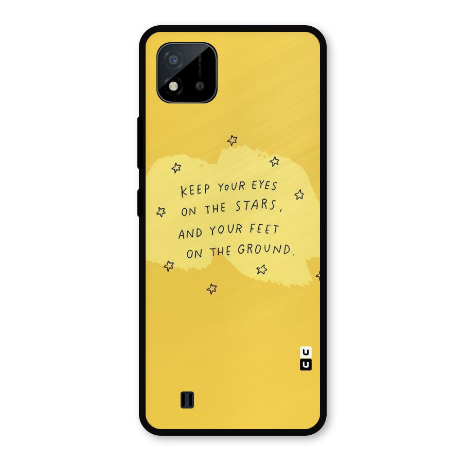 Feet On Ground Metal Back Case for Realme C11 2021