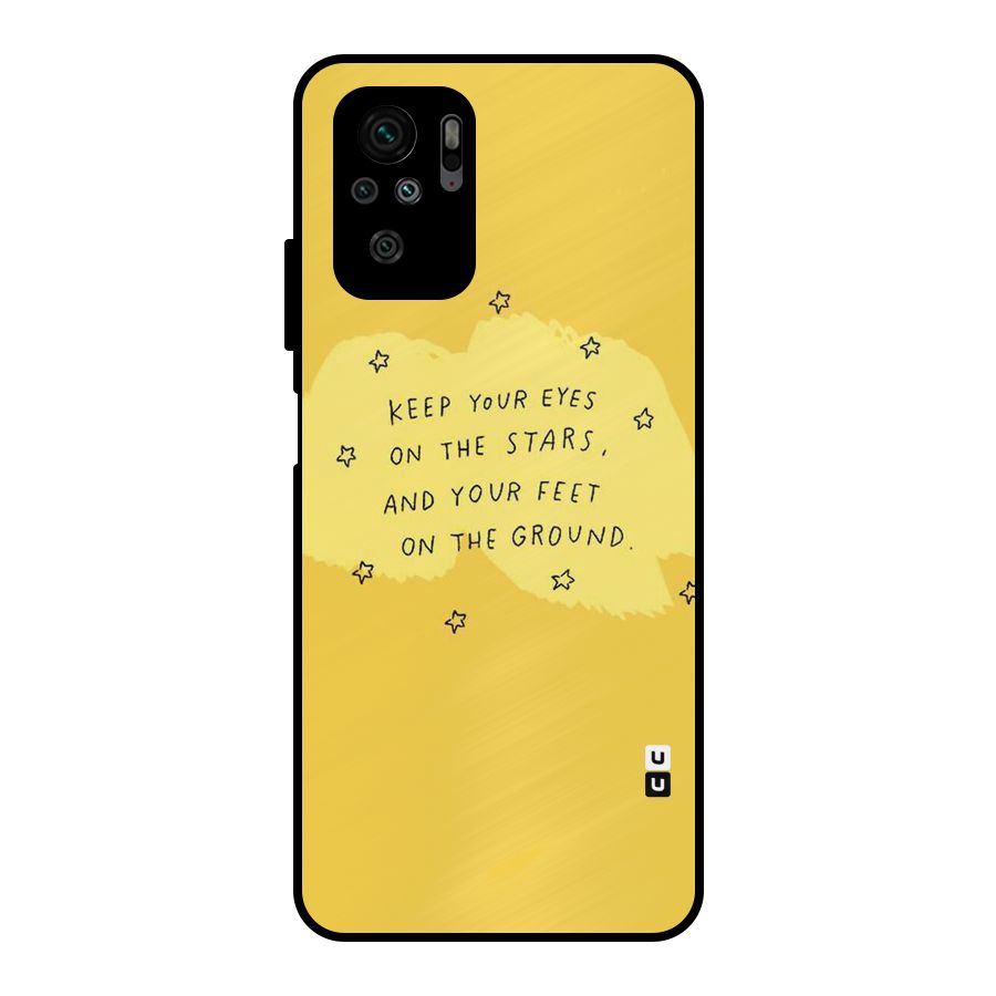Feet On Ground Metal Back Case for Redmi Note 10S