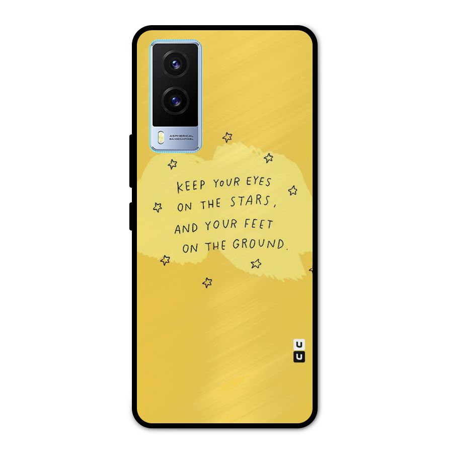 Feet On Ground Metal Back Case for Vivo V21e 5G
