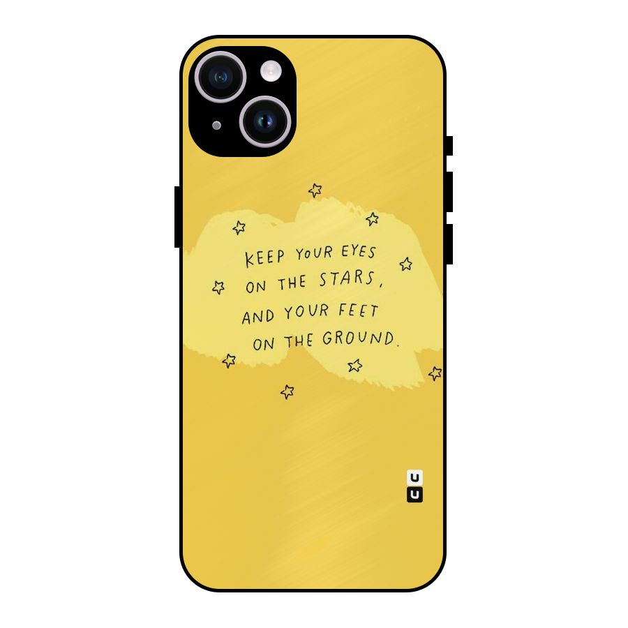 Feet On Ground Metal Back Case for iPhone 14 Plus