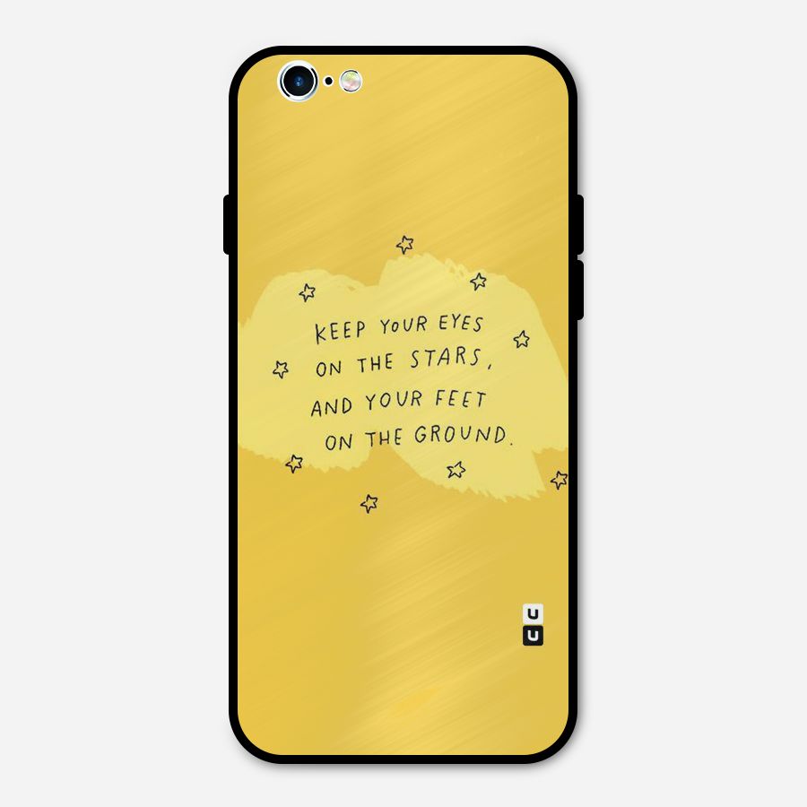 Feet On Ground Metal Back Case for iPhone 6 6s