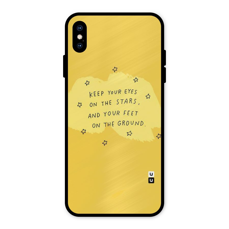 Feet On Ground Metal Back Case for iPhone XS Max