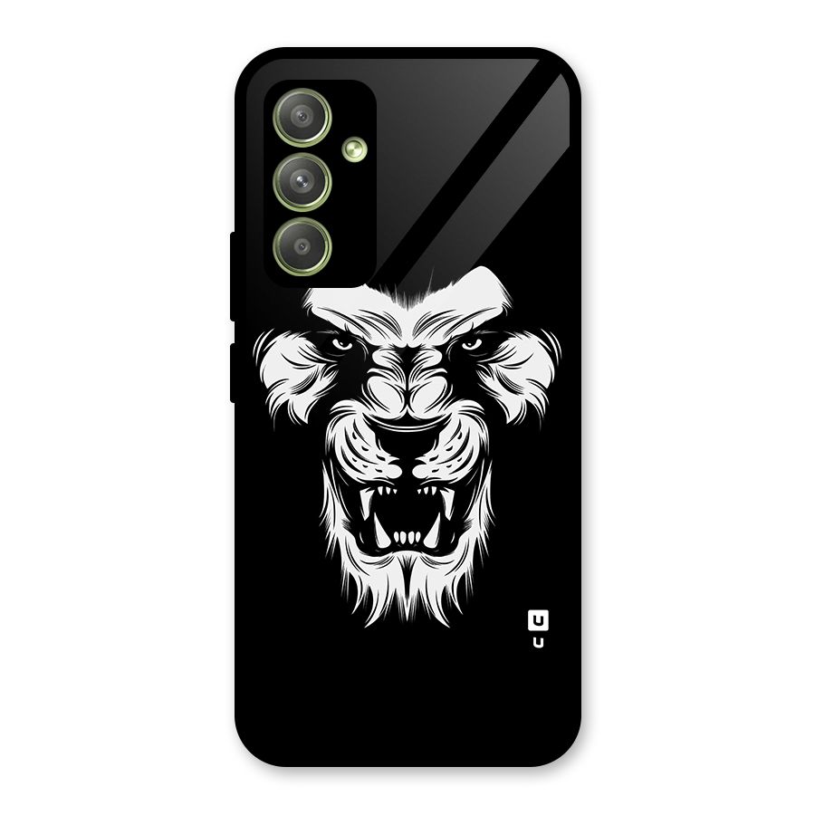 Fierce Lion Digital Art Glass Back Case for Galaxy A54
