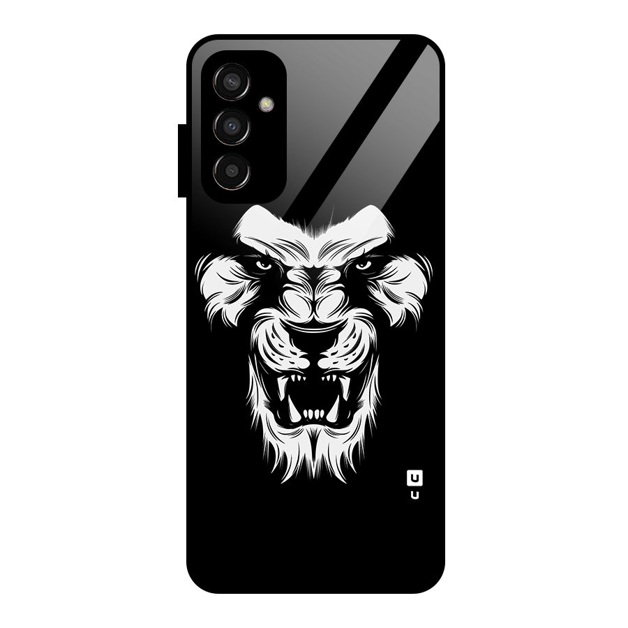 Fierce Lion Digital Art Glass Back Case for Galaxy F13