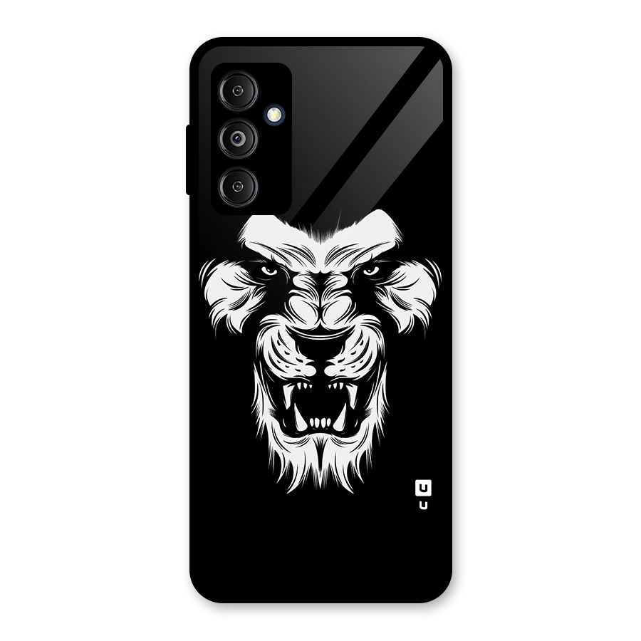 Fierce Lion Digital Art Glass Back Case for Galaxy M14 5G