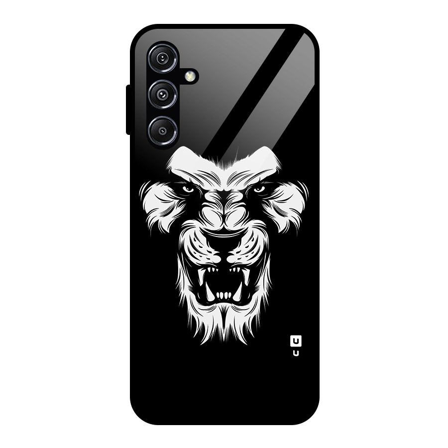 Fierce Lion Digital Art Glass Back Case for Galaxy M34 5G