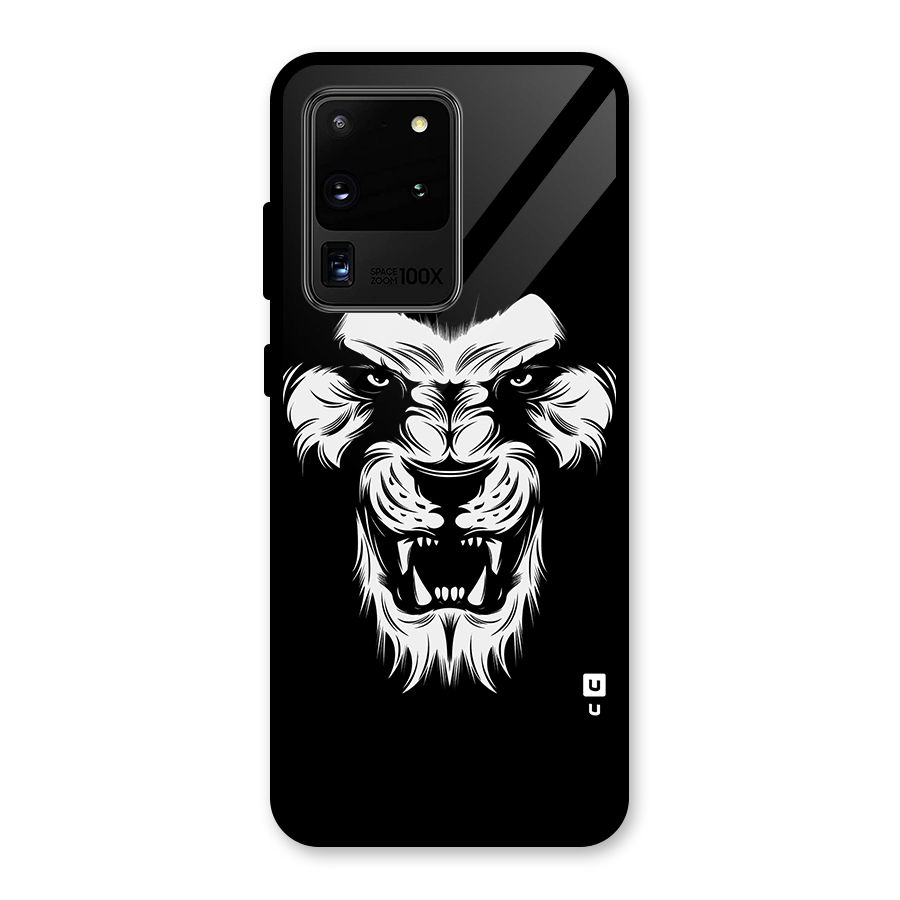 Fierce Lion Digital Art Glass Back Case for Galaxy S20 Ultra