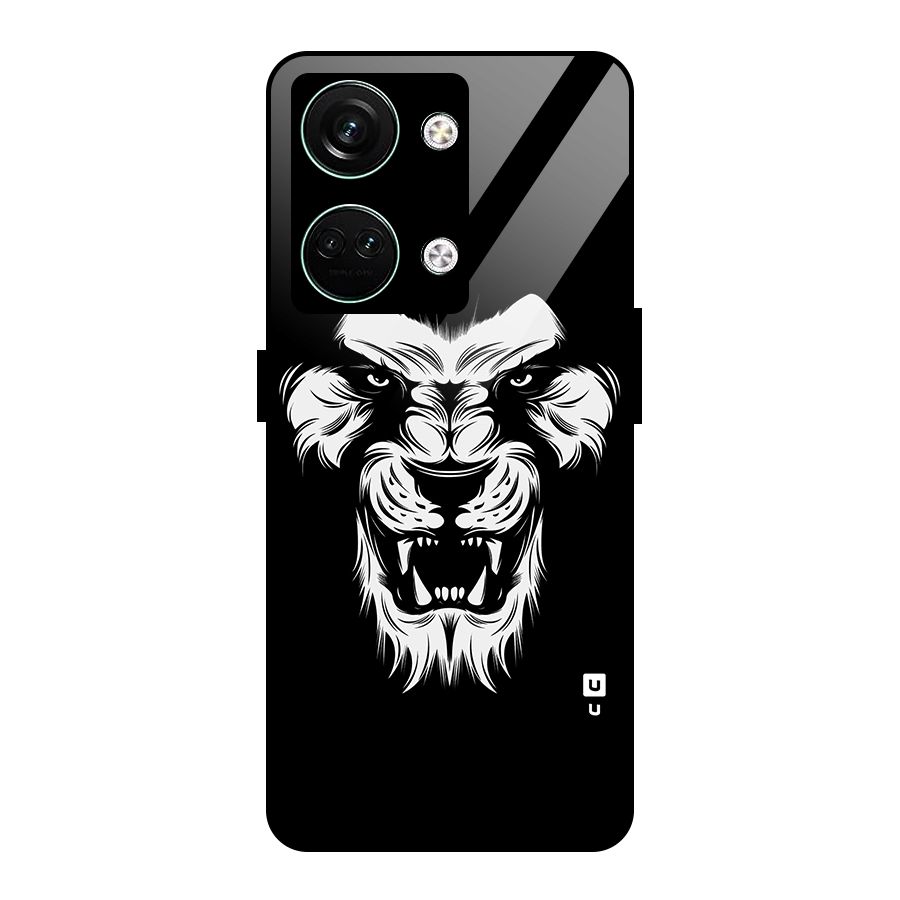 Fierce Lion Digital Art Glass Back Case for Oneplus Nord 3