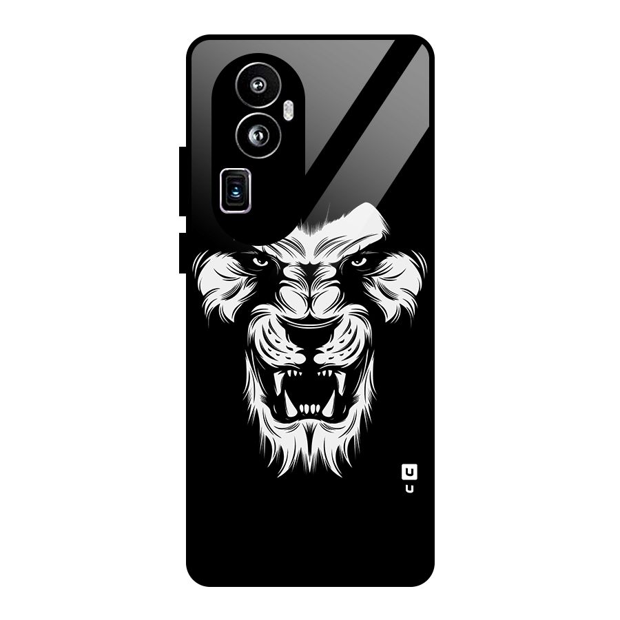Fierce Lion Digital Art Glass Back Case for Oppo Reno10 Pro Plus