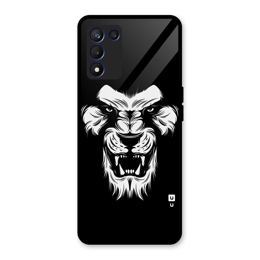 Fierce Lion Digital Art Glass Back Case for Realme 9 5G Speed
