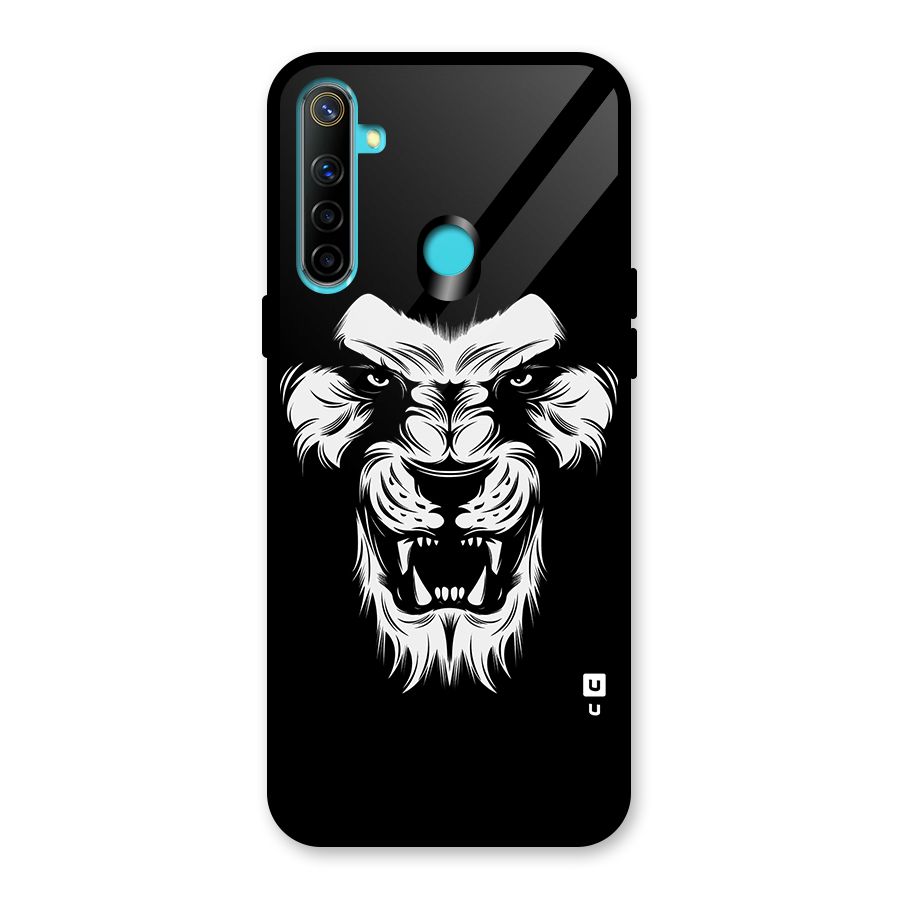 Fierce Lion Digital Art Glass Back Case for Realme Narzo 10