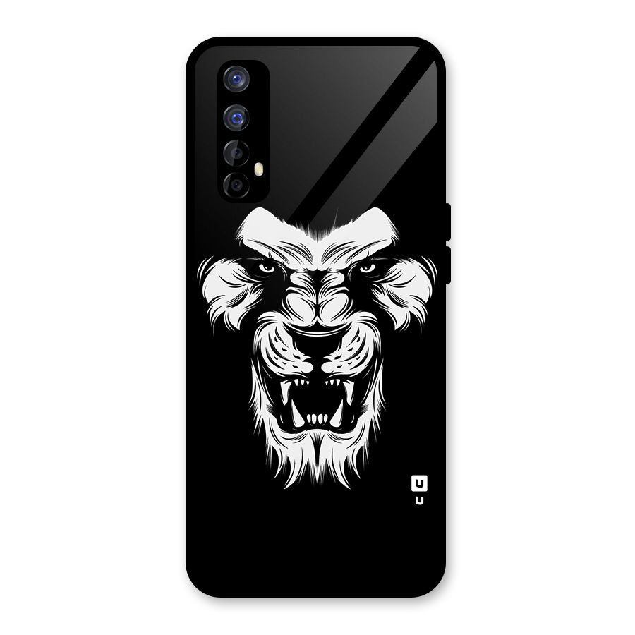 Fierce Lion Digital Art Glass Back Case for Realme Narzo 20 Pro