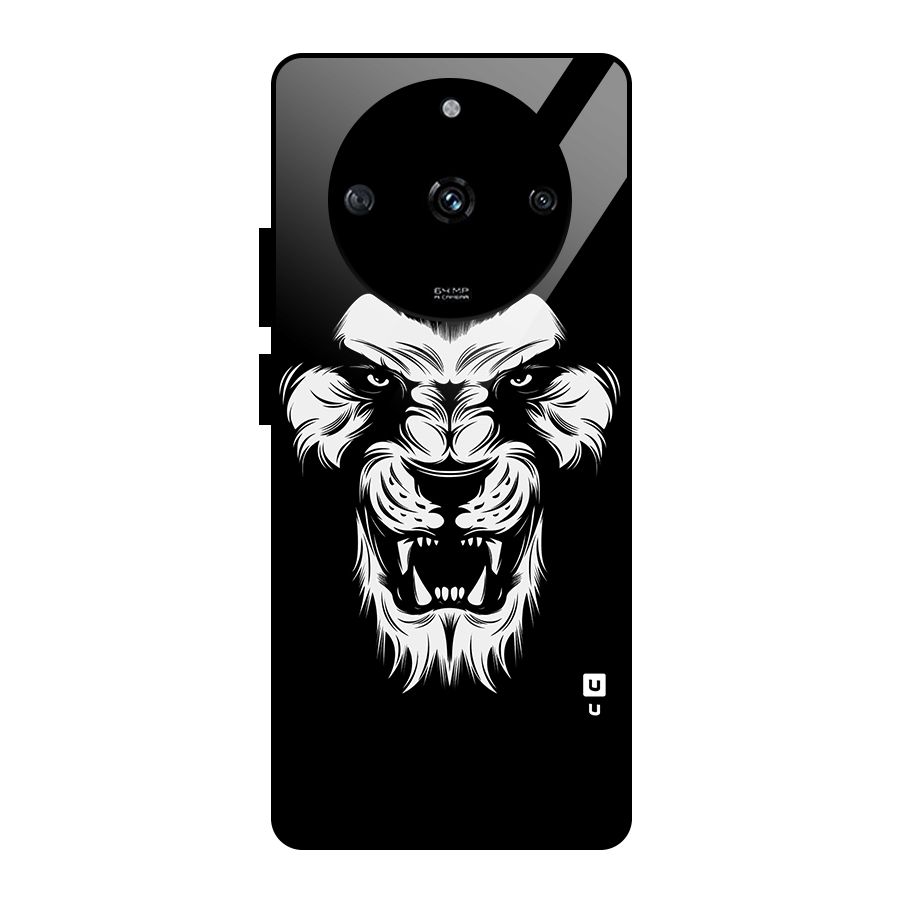 Fierce Lion Digital Art Glass Back Case for Realme Narzo 60 5G