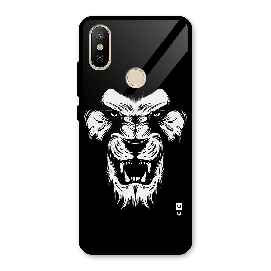 Fierce Lion Digital Art Glass Back Case for Redmi A2