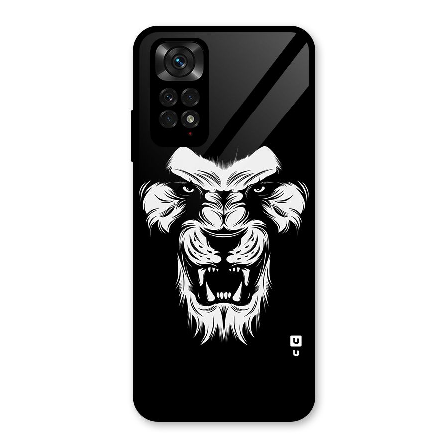 Fierce Lion Digital Art Glass Back Case for Redmi Note 11S
