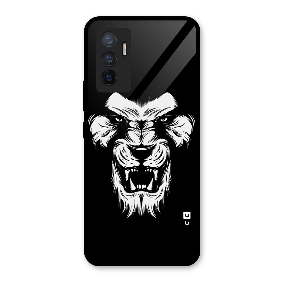 Fierce Lion Digital Art Glass Back Case for Vivo V23e