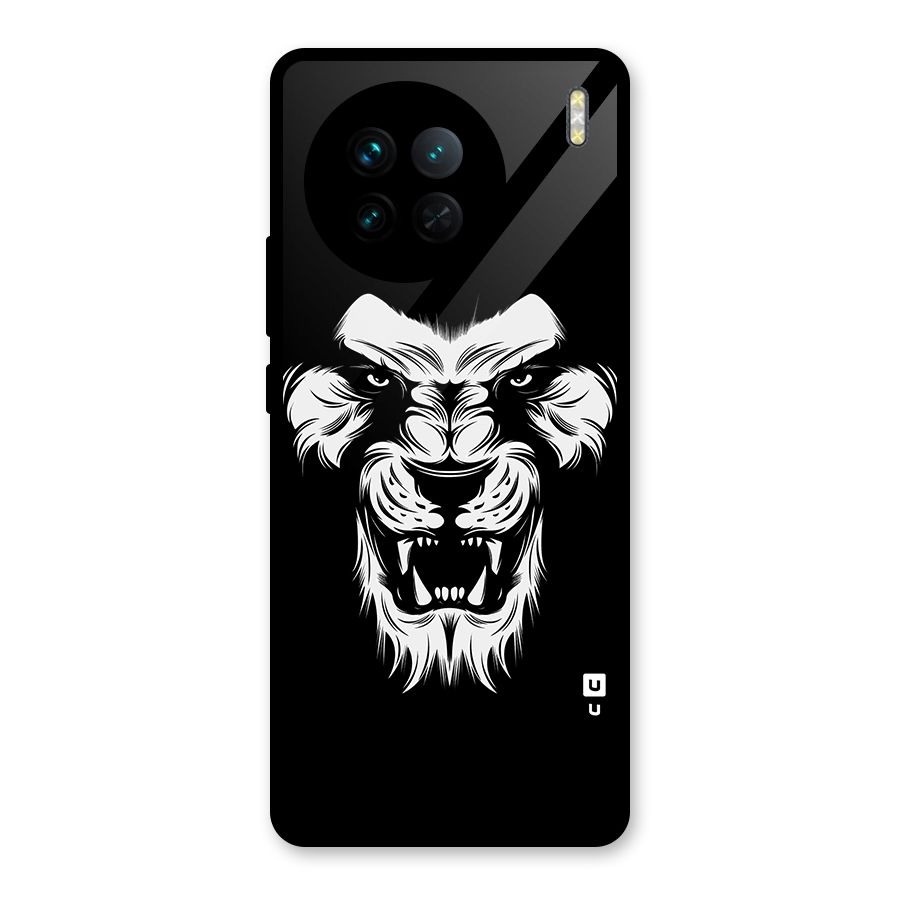 Fierce Lion Digital Art Glass Back Case for Vivo X90