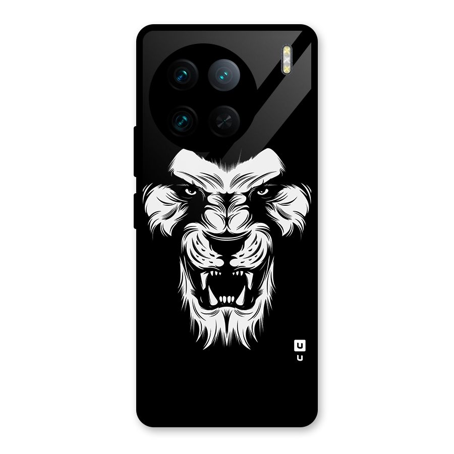 Fierce Lion Digital Art Glass Back Case for Vivo X90 Pro