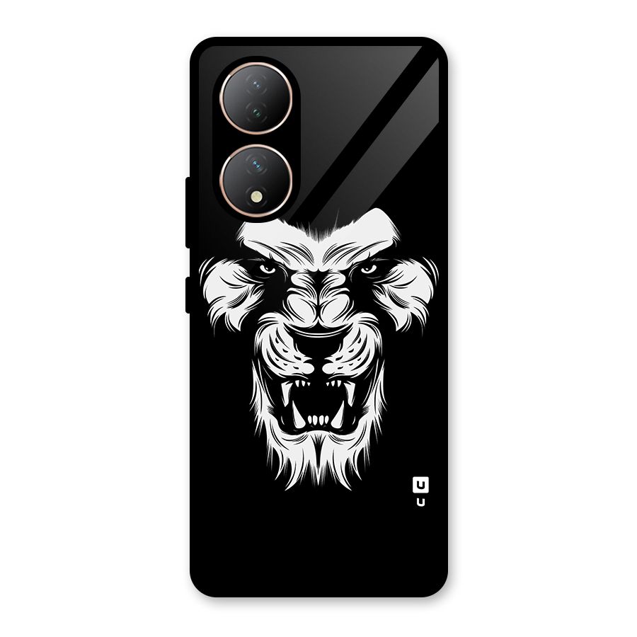 Fierce Lion Digital Art Glass Back Case for Vivo Y100A
