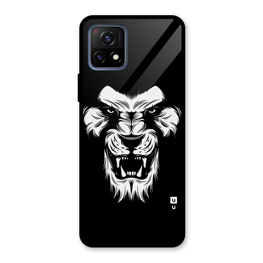 Fierce Lion Digital Art Glass Back Case for Vivo Y72 5G