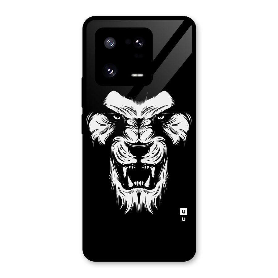 Fierce Lion Digital Art Glass Back Case for Xiaomi 13 Pro