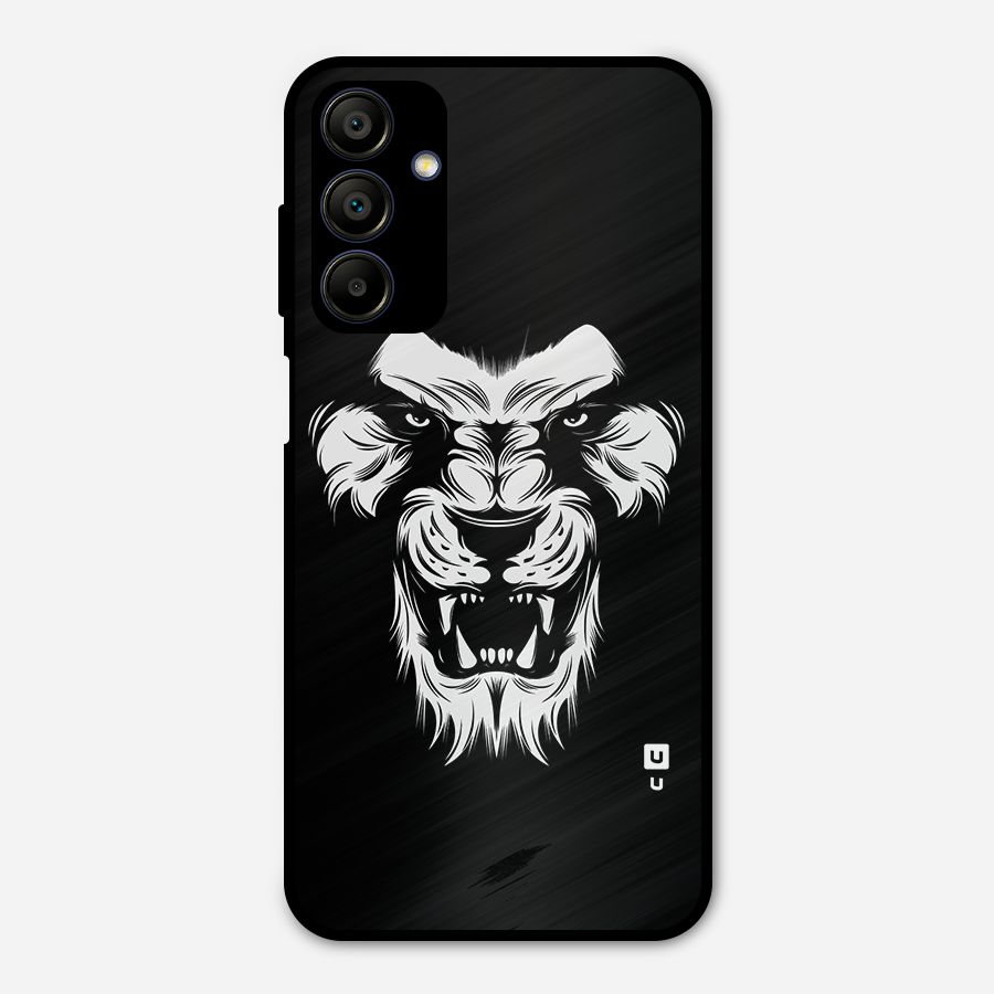Fierce Lion Digital Art Metal Back Case for Galaxy A15 5G