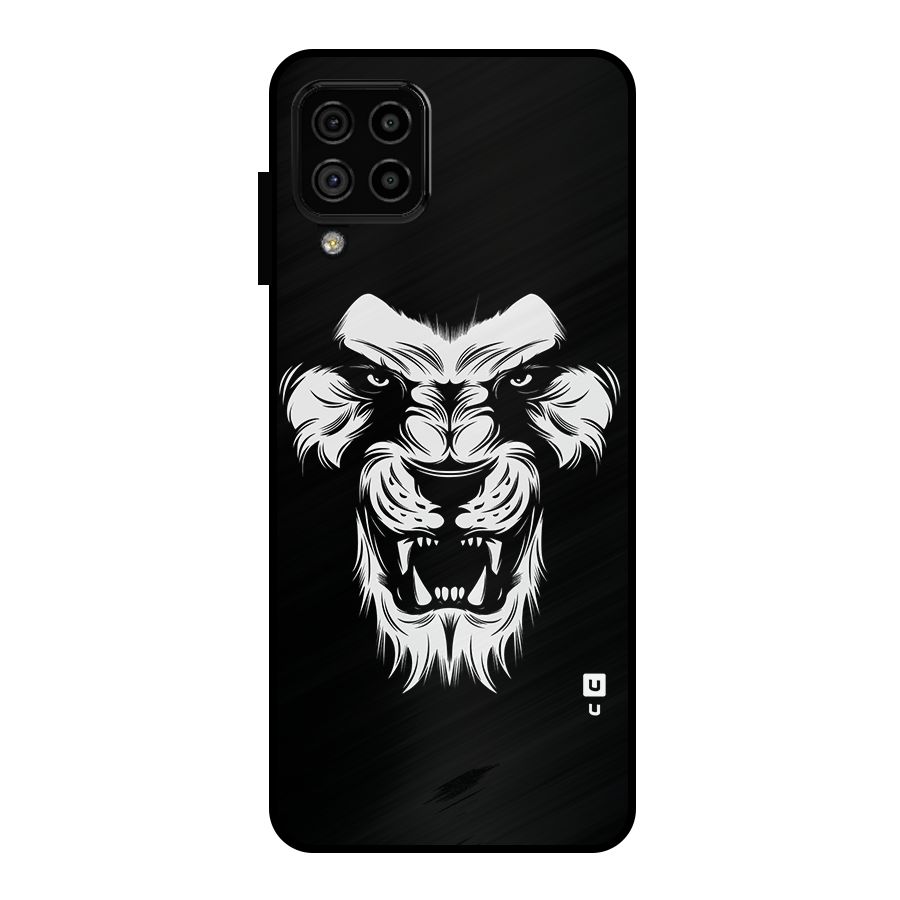 Fierce Lion Digital Art Metal Back Case for Galaxy A22 4G
