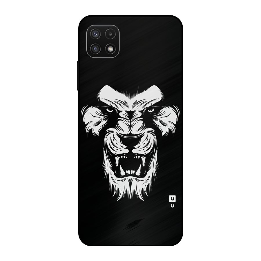 Fierce Lion Digital Art Metal Back Case for Galaxy A22 5G