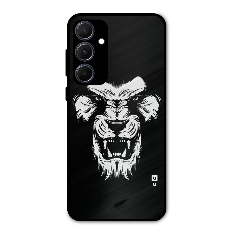 Fierce Lion Digital Art Metal Back Case for Galaxy A35