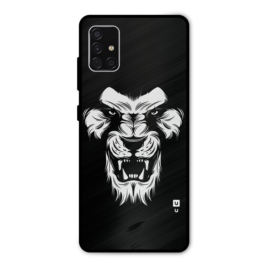 Fierce Lion Digital Art Metal Back Case for Galaxy A51