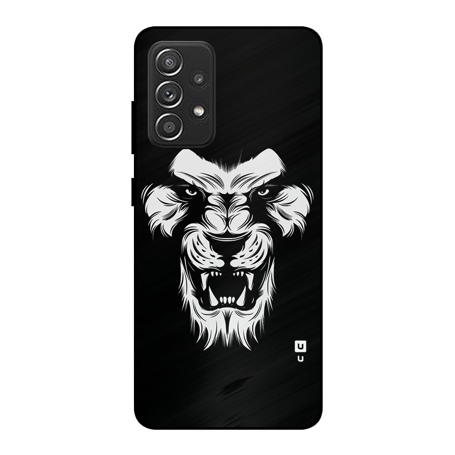 Fierce Lion Digital Art Metal Back Case for Galaxy A52