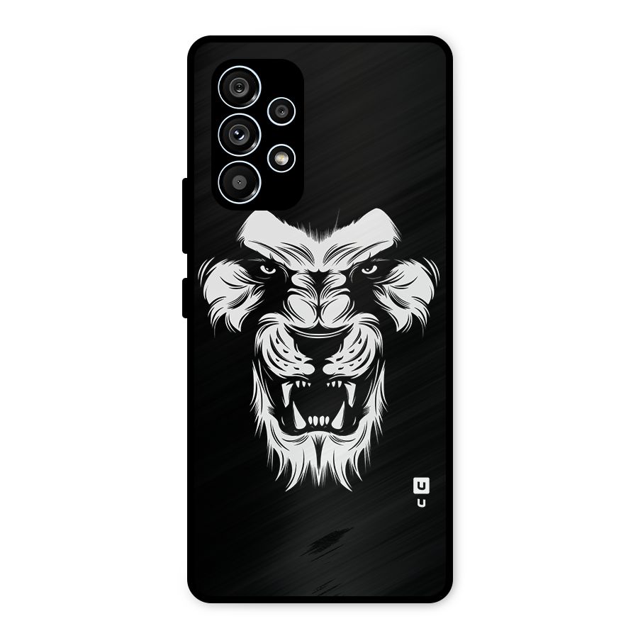 Fierce Lion Digital Art Metal Back Case for Galaxy A53 5G