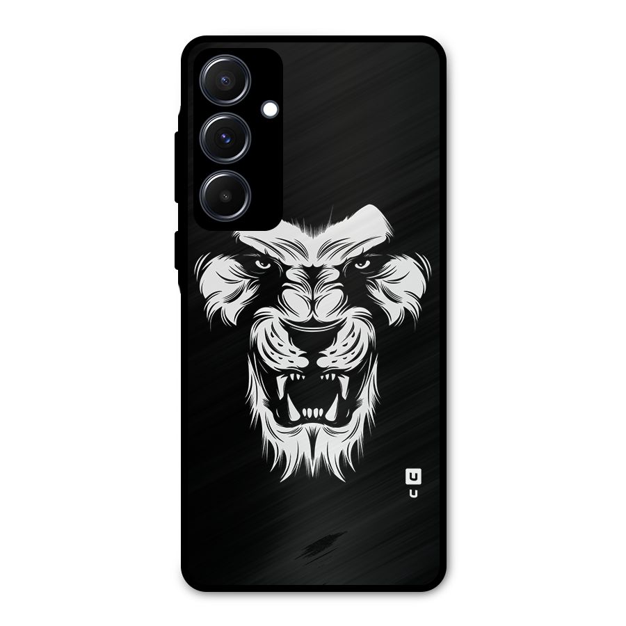 Fierce Lion Digital Art Metal Back Case for Galaxy A55